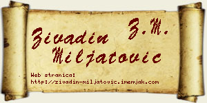 Živadin Miljatović vizit kartica